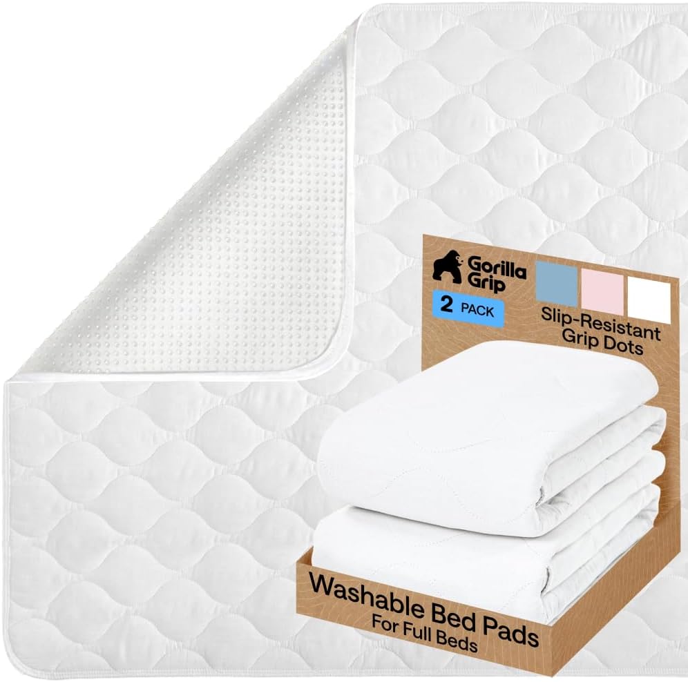Washable Reusable Underpads, 34x52, 2 Pack White