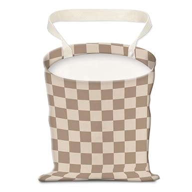 Car Trash Can, Hanging Garbage Bin for Men and Women, Cute Car Organizer and Storage Bag, Canvas Vehicle Trash Can Bag E