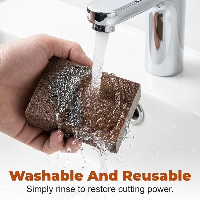 Magic Emery Cleaning Sponge, 2026 Upgrade Nano Carborundum Sponge for Stainless Steel, Rust Eraser Pot Scrubber Scouring Pads for Kitchen Pans Burnt-On Stain Removal (2, Sponge)