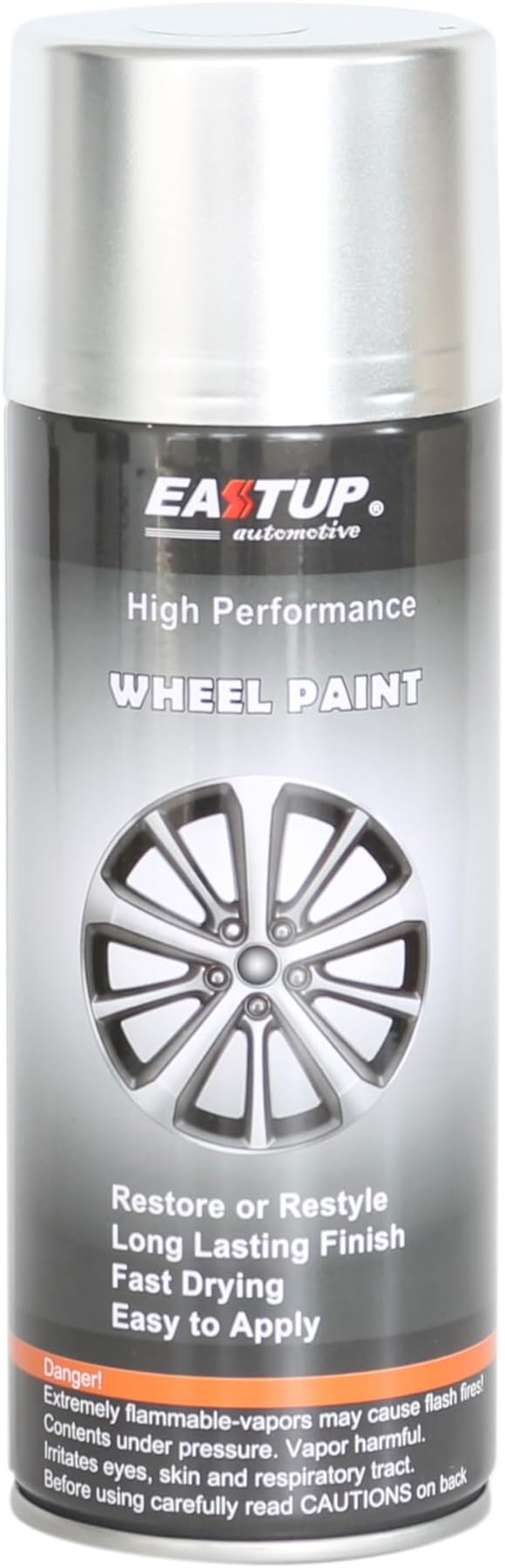 EASTUP Machined Silver Metallic Wheel Paint - Brilliant Finish, High Durability, Fade-resistant, Quick Drying Rim Coatin