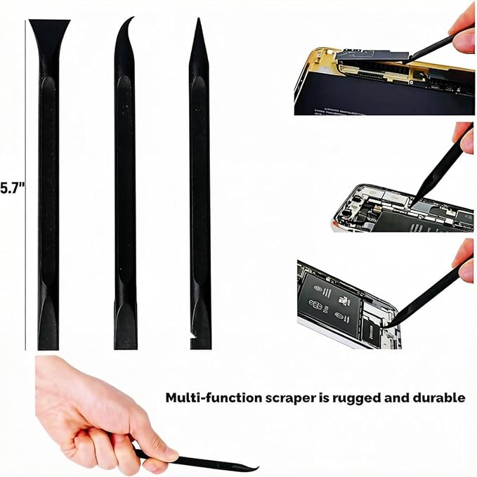 Car Detailing Tools Scraper Small Plastic Scraper Tool, Used in Narrow Spaces and Gaps, Perfect for Removing Oil Stains, Labels, Dirt, Cleaning Car Interior Details(6Pcs scrapers)
