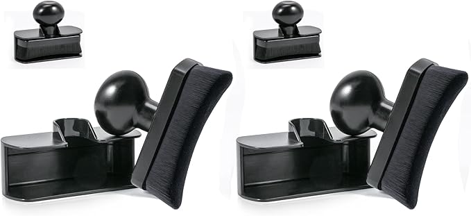 Car Tire Shine Applicator,Vegan Tire Shine Applicator with Curved Brush Head - Large Automotive Tire Dressing Applicator Brush with Storage Stand for Tire Detailing, 3.6 Inch Length -2pcs (Black)