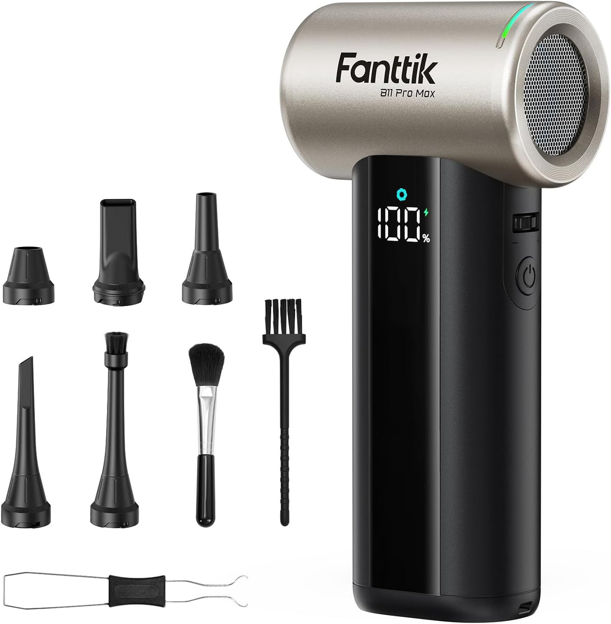 B11 Pro Max Electric Air Duster with Powerbank Function (Champagne)