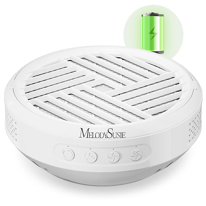 MelodySusie Advanced Cordless Naill Dust Collector, SProR 3500RPM Powerful Portable Nail Vacuum Fan with 3 Suction Modes,Reusable Filter & Low Noise for Mobile Nail Tech, DIY Nail Artist & Home Use