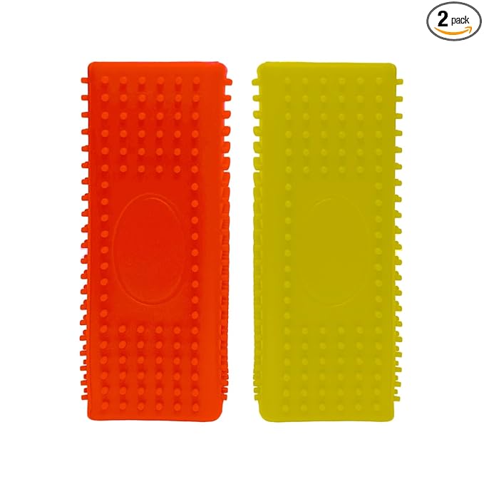 2pcs Pet Hair Remover, Dog Cat Block Roller Cleaner, Car Carpet Cleaner Brush for Small Animals, Pet Hair Removal Tool for Interior, Furniture, Sofa, Car Seat(Yellow+Orange)