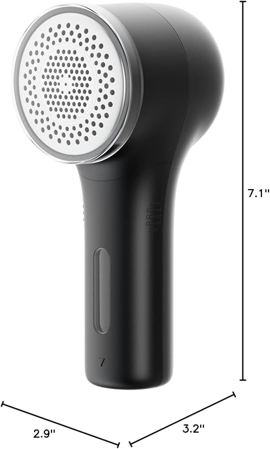 VASSON Fabric Shaver, Sweater Shavers to Remove Pilling, High-Perf Defuzzer, Rechargeable Electric Lint Shaver for Fuzz and Lint Balls from Clothing, Upholstery, Bedding (Black)