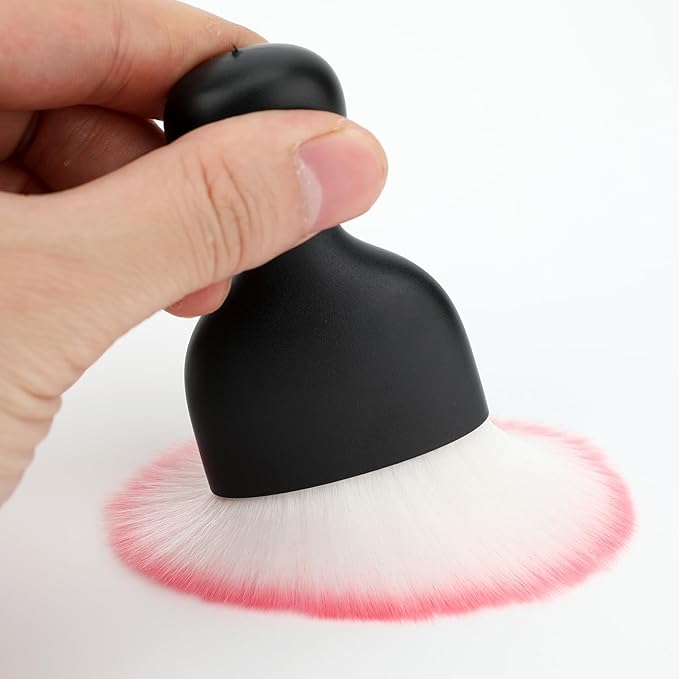 Car Detailing Brush, Soft Bristle Cleaning Brush, Scratch-Free Auto Duster Tool for Dashboard, Air Vents, Leather & Interior Cleaning (Black&Pink with Cap)