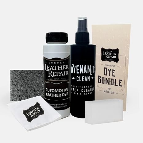 Luxury Leather Repair Automotive Leather Vinyl Repair PREP and DYE Kit Color Restorer Compatible with Lexus Interiors - 