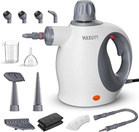 Multi-Surface Handheld Pressurized Steam Cleaner with 13 PCS Accessory ，Portable Steamer for Cleaning, Multipurpose Stea