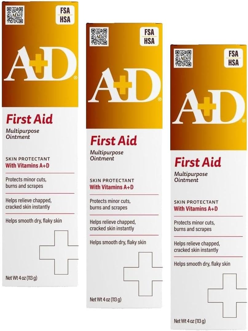 First Aid Healing Ointment, Dry Cracked Skin Protectant - 4 oz (Pack of 3)