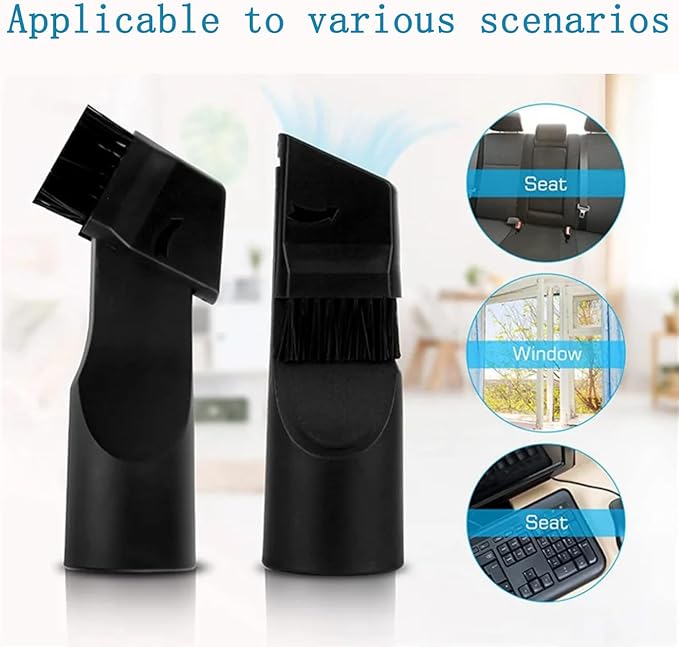 6 Pack Round Dust Brush For Shark Vacuum Attachment Replacement Shark Vacuum Brush Attachment with Vacuum Hose Adapter, For Most Vacuum Cleaners Accessories