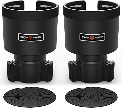 SEVEN SPARTA Car Cup Holder Expander for 32-40oz Large Bottles & Tumblers