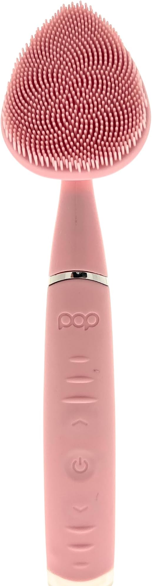 Clover Facial Cleansing Device Pink Silicone Facial Cleaner & Exfoliator w/ 8000 Vibrations Per Minute, 5 Speeds, USB Rechargeable Face Cleaning Scrubber & Cleansing Brush with Case