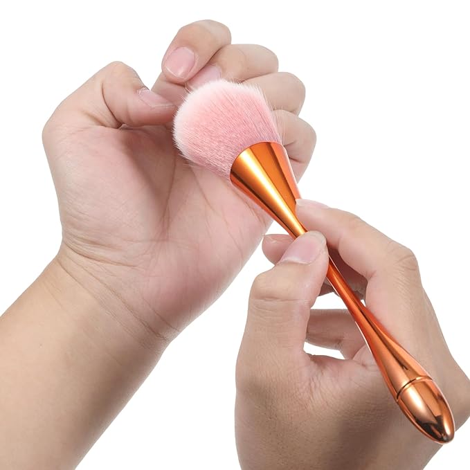 3Pcs Nail Art Dust Brushes, Acrylic Brush Cleaner, Nail Brushes for Nail Art, Suitable for Cleaning Nail Dust, Loose Face Cosmetics Brush, Beginner Friendly Manicure Nail Art Tools(3 Colors)