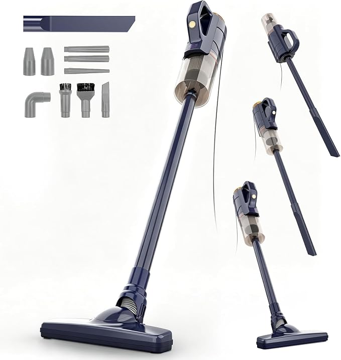 Corded Vacuum Cleaner with Blower,400W Hand-held Stick Vacuum with 10 Accessories for Home Office Apartment,Floors,Pets 