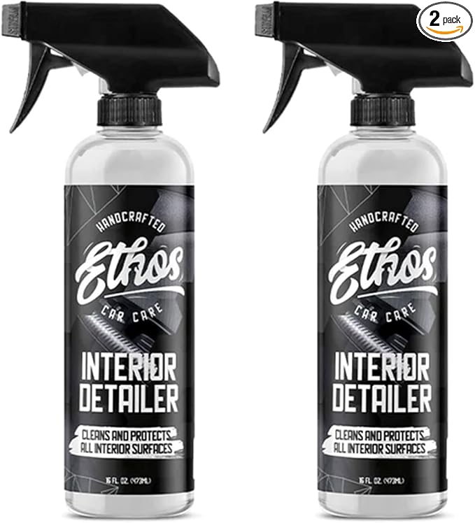 Ethos Interior Detailer Spray - Interior Car Cleaner Easily Cleans & Protects All Interior Surfaces | Non Greasy Satin F