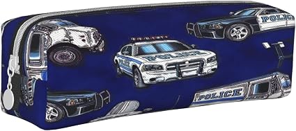 Pencil Case Police Car Big Capacity Pen Case Pencil Bag Pouch Holder Box for School Office Girls Boys Adult