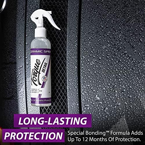 Ceramic Spray 8oz - Easy to Apply, Ceramic Coating Spray - Proprietary Silica Formula (Nano SiO2) Seals & Shields Car’s Clear Coat - Hydrophobic Protection & High-Gloss Shine