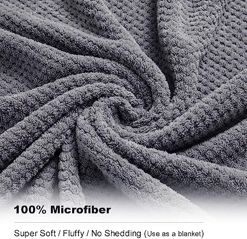 Extra Large Bath Towel Sheet Set 35x70 Inches - Oversized Highly Absorbent Towels Set,Jumbo Microfiber - Quick Dry, Lightweight,Super Soft for Bathroom,Hotel,SPA,Pack of 4 (Gray)