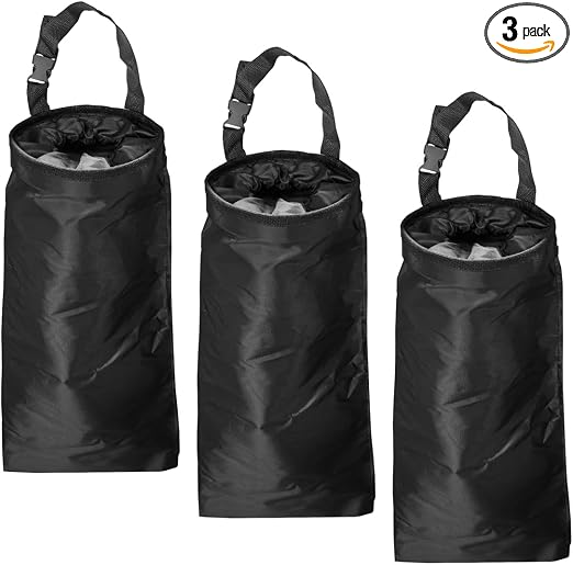 3PCS Hanging Car Garbage Bag for Back Seat - Universal Detachable Trash Bag Car Garbage Can with Elastic Opening, Washab