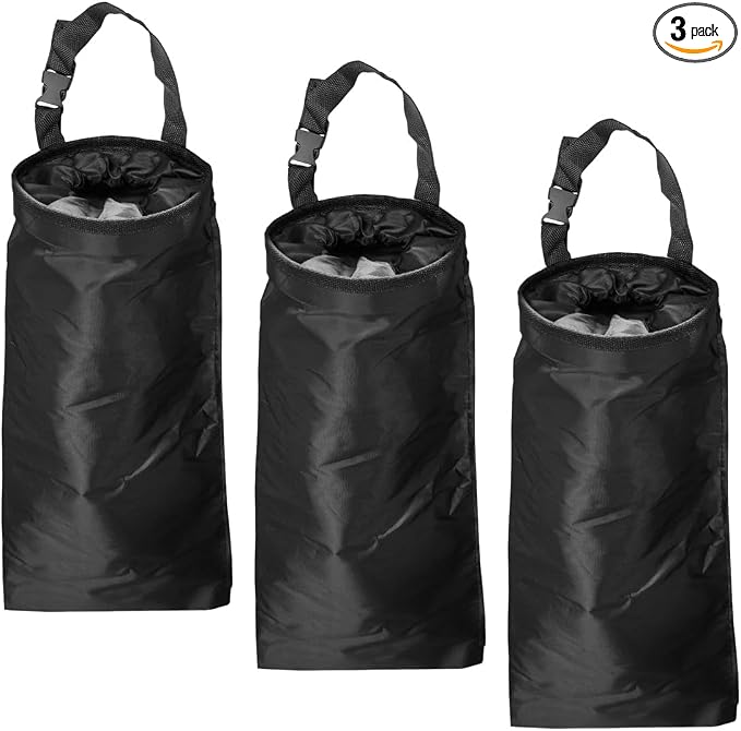 3PCS Hanging Car Garbage Bag for Back Seat - Universal Detachable Trash Bag Car Garbage Can with Elastic Opening, Washab