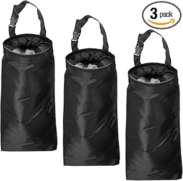 3PCS Hanging Car Garbage Bag for Back Seat - Universal Detachable Trash Bag Car Garbage Can with Elastic Opening, Washab