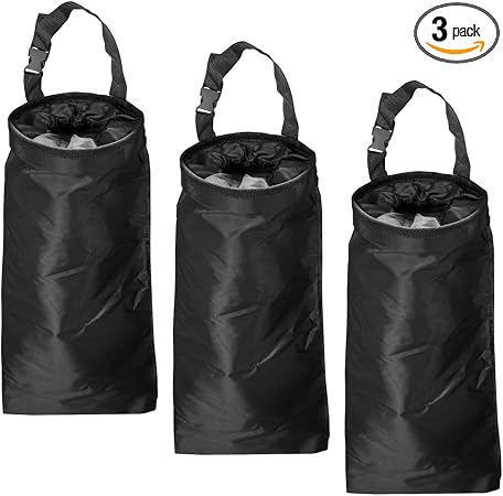 3PCS Hanging Car Garbage Bag for Back Seat - Universal Detachable Trash Bag Car Garbage Can with Elastic Opening, Washab