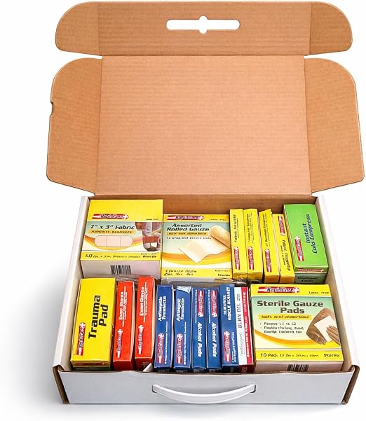 Rapid Care 2-Shelf First Aid Refill Kit - 307 Piece OSHA & ANSI Compliant Medical Supplies for Office, Home, Car, Travel