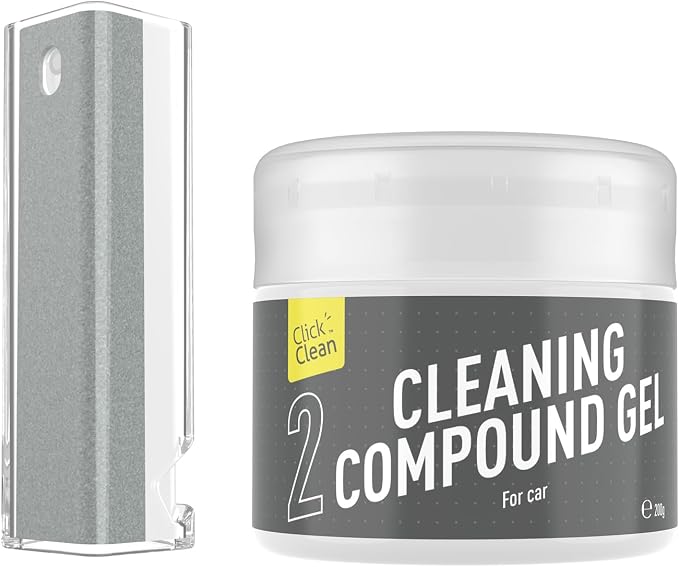 CLICK CLEAN Cleaning Kit, 1 x Cleaning Gel for Car Interior and Keyboard, 1 X Screen Cleaner for All Phones, Laptop and 