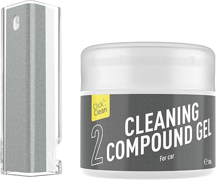 CLICK CLEAN Cleaning Kit, 1 x Cleaning Gel for Car Interior and Keyboard, 1 X Screen Cleaner for All Phones, Laptop and 