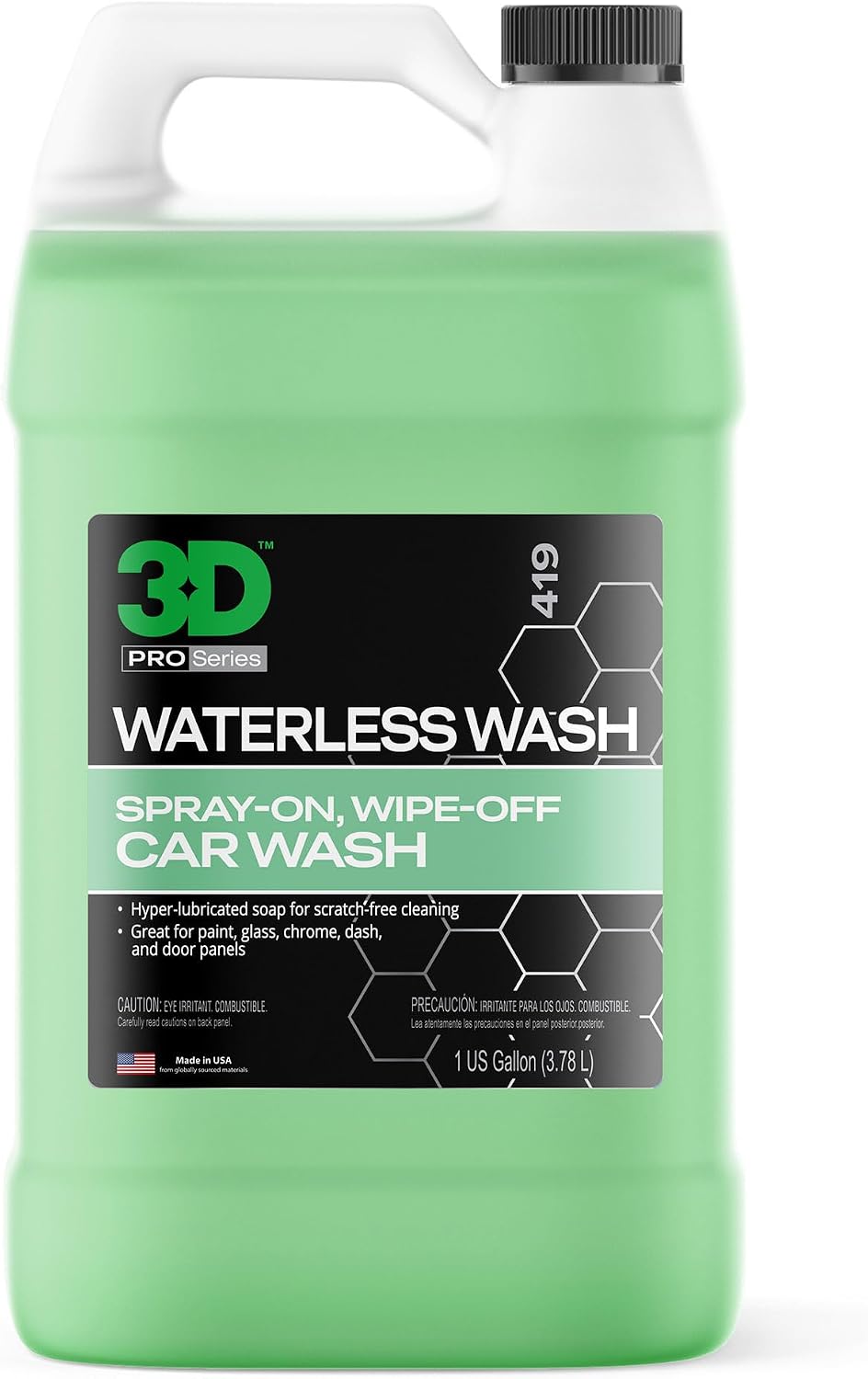 Waterless Car Wash - Easy Spray Waterless Detailing Spray - No Soap or Water Needed - Great on Cars, RVs, Motorcycles & Boats 1 Gallon
