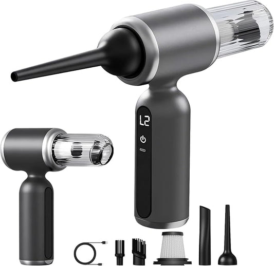 2 in 1 Handheld Car Vacuum Portable Cordless, 2 Speed Handheld Vacuum 25000PA High Power Air Blower & Pump & Air Duster, Mini Hand Held Vacuum Rechargeable for Home, Car, Office, Pet Hair