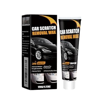Car Scratch Remover Wax - Effective for Light Scratches & Swirl Marks, Universal Paint Restorer with Sponge and Cloth, E