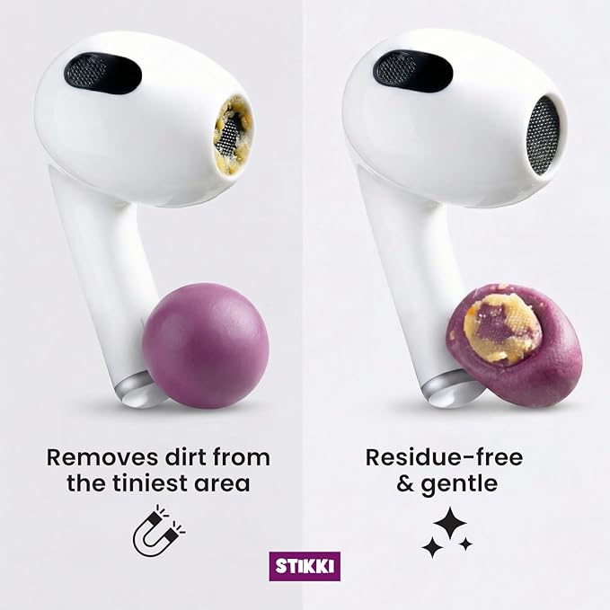 STIKKI Cleaning Putty for Electronics – Earbud & Phone Cleaning Kit with Precision Tools – Cleaner Kit & Charging Port Cleaning Compatible with iPhone & AirPod – Device Maintenance and Repair Kit