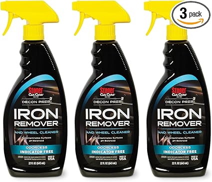 Stoner Car Care 92100-3PK Iron Remover & Wheel Cleaner 22 fl oz – Odorless Iron Fallout & Brake Dust Remover for Paint, 