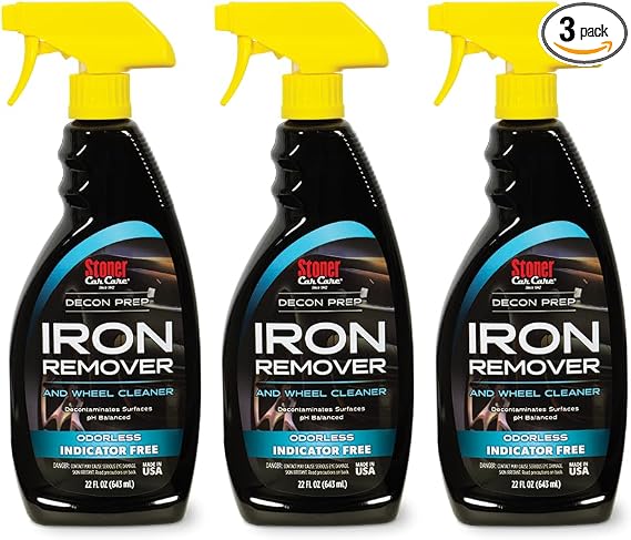 Stoner Car Care 92100-3PK Iron Remover & Wheel Cleaner 22 fl oz – Odorless Iron Fallout & Brake Dust Remover for Paint, 
