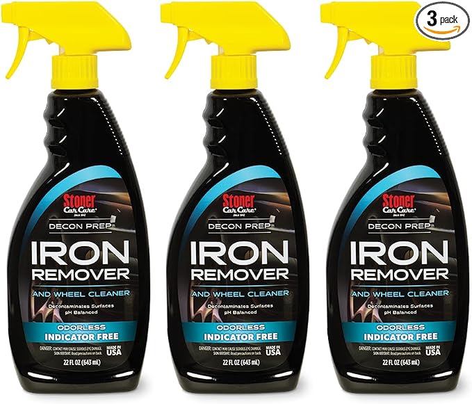 Stoner Car Care 92100-3PK Iron Remover & Wheel Cleaner 22 fl oz – Odorless Iron Fallout & Brake Dust Remover for Paint, 