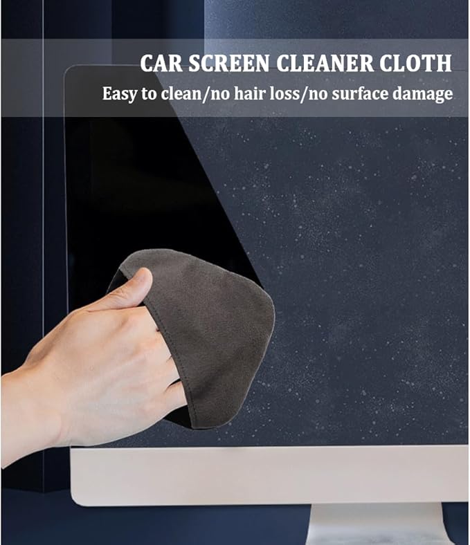 Stacool Car Screen Cleaner Cloth,Rapid Dust Removal Microfiber Cleaning Cloth for Car Display,Cell Phones,Dashboard,Double Sided Car Touch Screen Cleaner Car Accessories for Car,Truck,SUV