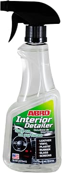 ABRO Interior Detailer 16oz - All-in-One Cleaner for Car Interiors, Dust & Dirt Removal, Ideal Leather, Vinyl, Plastic, 