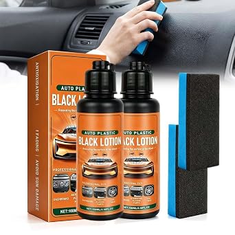 2 Pcs Auto Plastic Restorer Kit, 2026 New Car Plastic Restorer, Automotive Black Lotion for Dashboard, Multi Functional 