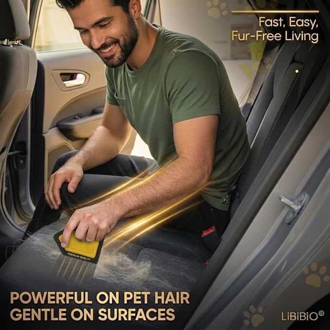 PACK of 2x Mini Pet Hair Detailer for Car Interior, Dog Hair Remover for Auto Detailing Supplies (Carpet,Seat...)