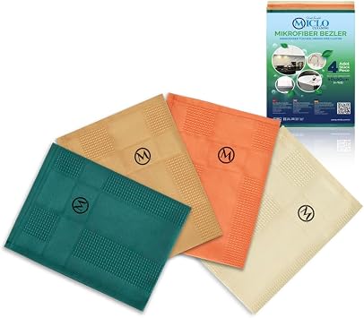 Microfibre Premium Cleaning Cloth Set of 4 - Magic Cloth | All Purpose, Absorbent Washcloth | Microfiber for Window, Kit