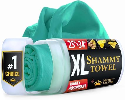 XL Shammy Towel for Car - 1pk(34”x25”) - Spots & Scratch-Free Chamois Cloth