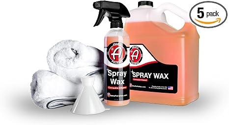 Adam's Polishes Spray Wax Kit - Advanced Carnauba Car Wax | Car Spray Polish | During Car Wash Paste Wax Clay Bar & Buff