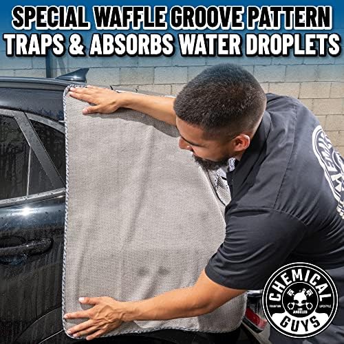 Waffle Weave Gray Matter Microfiber Drying Towel, 2 Pack