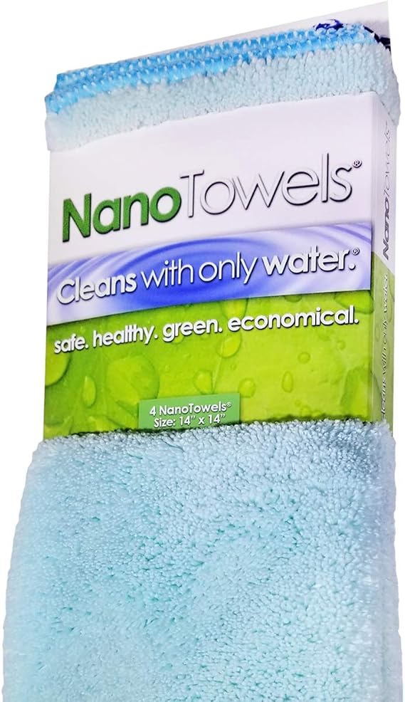 Nano Towels - The Amazing Eco Cloth that Cleans Virtually Any Surface with Only Water. No More Paper Towels Or Toxic Che