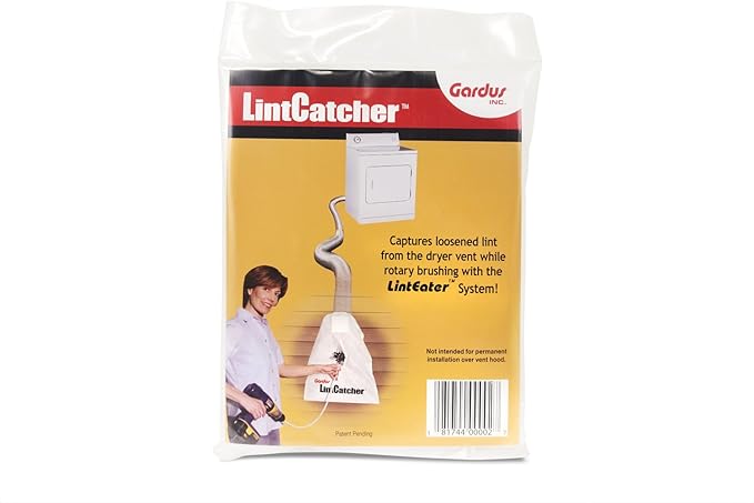 Gardus R4203613 LintEater LintCatcher, to Easily Capture Loosened Lint from Dryer Vent, No Size, white