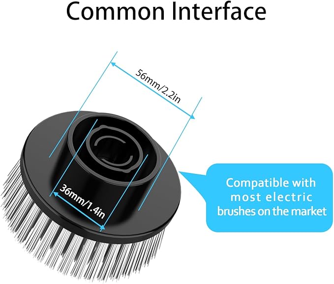 TUYU Replaceable Brush Heads Electric Spin Scrubber,4 Pack Brush Heads & 4 pcs Extra Brushes Kit, Cordless Spin Scrubber Power Cleaning Brush for Bathroom Floor