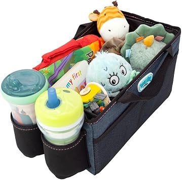 Toddleroo by North States - Car Organizer Caddy: Portable Diaper Caddy for Car - Baby Car Organizer & Storage - Navy