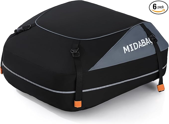 MIDABAO Waterproof Duty Car Roof Top Carrier-Car Cargo Roof Bag Car Roof Top Carrier - Waterproof & Coated Zippers- Incl